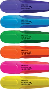 Etui 6 markeerstiften premium assorti q-connect
