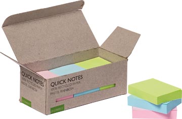 B.12 recycled quick notes 38 x 51 mm pastel q connect