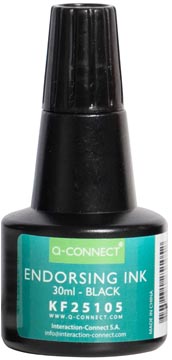 Stempelinkt 28 ml zwart q-connect