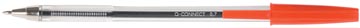 Q-CONNECT balpen, met dop, 0,7 mm, medium punt, rood, doos van 50 stuks