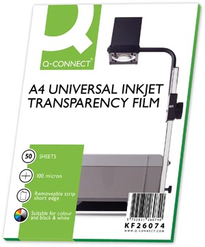 P.50 tranparanten inktje 100 micron a4 q-connect