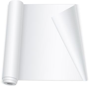 Q-CONNECT bloc pour tableau de conférence, ft 65 x 98 cm, 70 g/m², uni, rouleau de 50 feuilles