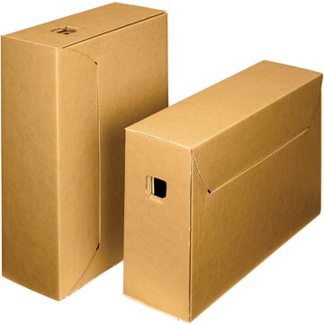 Loeff's boîte à archives City box 10+, ft 390 x 260 x 115 mm, brun/blanc, paquet de 50 pcs