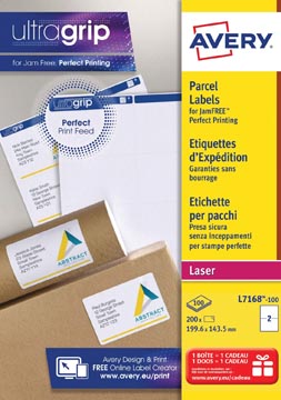 D.100 vel etiketten 199 x 143 mm 2 etiketten/vel avery