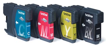 Inktcartridge brother lc1100hy blister pack black/cyaan/yellow/magenta