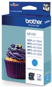 Inktcartr. black brother lc123 cyaan
