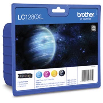 Brother cartouche d'encre, 1.200-2.400 pages, OEM LC-1280XLVALBPDR, 4 couleurs