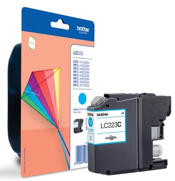 Brother cartouche d'encre, 600 pages, OEM LC-223C, cyan