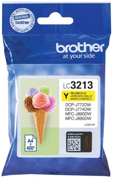 Brother cartouche d'encre, 400 pages, OEM LC-3213Y, jaune