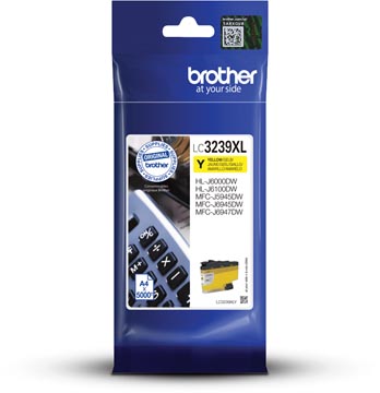 Brother cartouche d'encre, 5.000 pages, OEM LC-3239XLY, geel