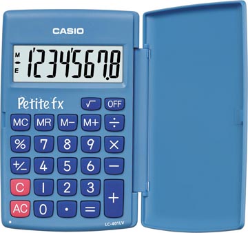 Calculat.poche 8 nombres petite fx bleu casio