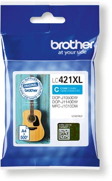 Cartouche d'encre brother lc421xl 500 pages cyan