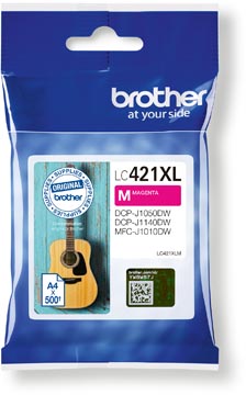 Cartouche d'encre brother lc421xl 500 pages magenta
