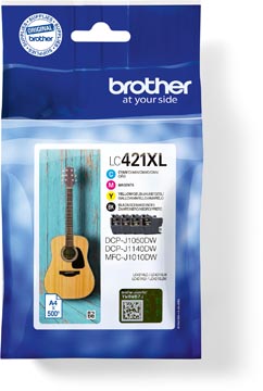 Cartouche d'encre brother lc421xl 500 pages value pack