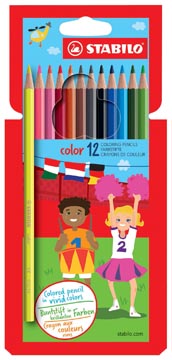 Etui 12 kleurpotloden color 18cm stabilo