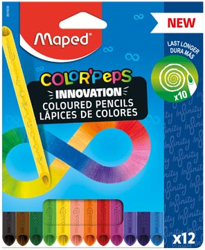 Maped Color'Peps Infinity crayon de couleur, 12 crayons