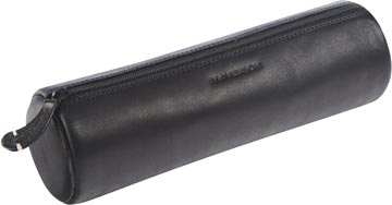 Maverick trousse en cuir, rond, large, noir