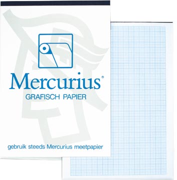 Millimeterpapier blok 50 vel 80gr liniatuur roodbruin mercurius