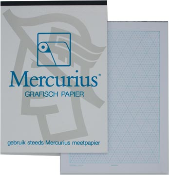 Isometrisch grafisch papier blok 50 vel a4  80gr mercurius