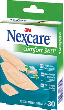 P.30 pleisters comfort 360° 3 formaten nexcare 3m