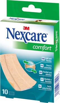 P.10 pleisters comfort strips 10 x 6 cm nexcare 3m