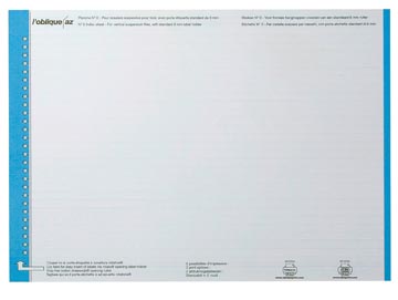 Vel 27 etiketten hangmap lade 290 mm blauw elba