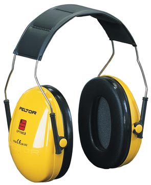 Oorbeschermers peltor optime geluidsdemping tot 27db geel 3m