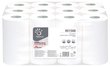 P.12 rouleaux essuie-mains en papier centerfeed 117m 1-plis papernet