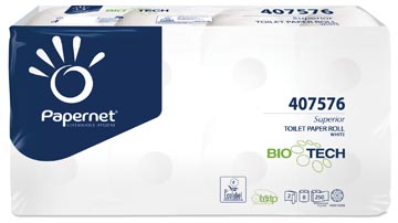 P.8 rouleaux papier toilette superior 2-plis 250f blanc papernet