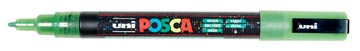 Paintmarker pc-3m glitter donkergroen uni-posca