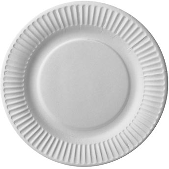 P.100 kartonnen borden rond 180 mm wit