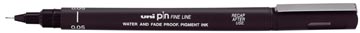 Uni Pin fineliner, pointe ronde, 0,05 mm, noir
