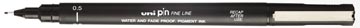 Uni Pin fineliner, pointe ronde, 0,5 mm, noir