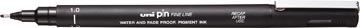 Uni Pin fineliner, pointe ronde, 1,0 mm, noir