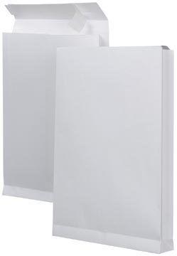 D.125 monsterzakomslagen met balg 262 x 371 x 38 mm strip wit