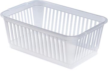 Whitefurze Small panier de rangement 30 cm, transparent