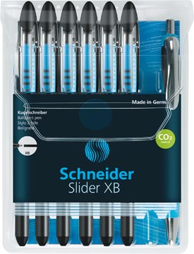 Slider basic xb balpen 6 + 1 gratis zwart schneider