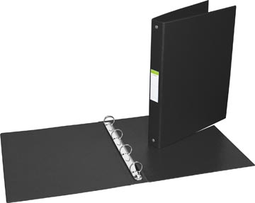 Ringmap pvc 4 ringen 25mm a4 zwart aurora
