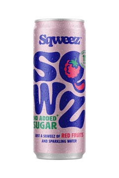 SQWZ Press boisson rafraîchissante Red Fruits BIO, canette de 25 cl, paquet de 12 pièces