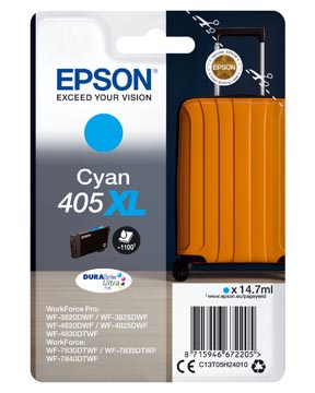 Epson cartouche d'encre 405XL, 1.100 pages, OEM C13T05H24010, cyan