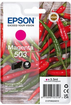 Epson inktcartridge 503, 165 pagina's, OEM C13T09Q34010, magenta