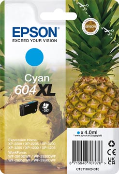 Epson inktcartridge 604 XL, 350 pagina's, OEM C13T10H24010, cyaan