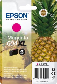 Epson inktcartridge 604 XL, 350 pagina's, OEM C13T10H34010, magenta