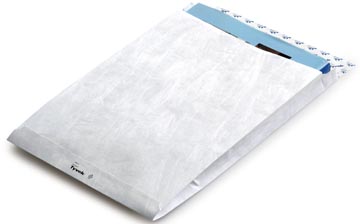 D.100 zakomslagen met balg tyvek 229 x 324 x 38 mm strip wit