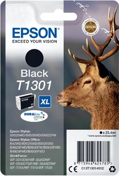 Epson cartouche d'encre T1301, 945 pages, OEM C13T13014012, noir