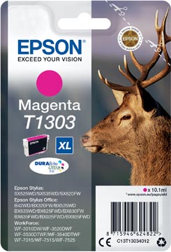 Epson cartouche d'encre T1303, 600 pages, OEM C13T13034012, magenta