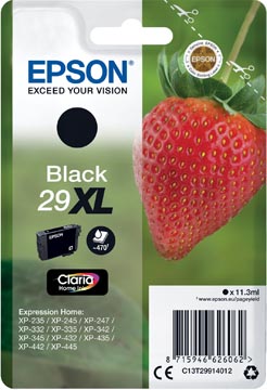 Epson cartouche d'encre 29XL, 470 pages, OEM C13T29914012, noir