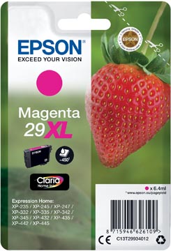 Epson cartouche d'encre 29XL, 450 pages, OEM C13T29934012, magenta