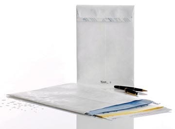 P.20 pochettes tyvek 229 x 324 mm bande adhesive blanc