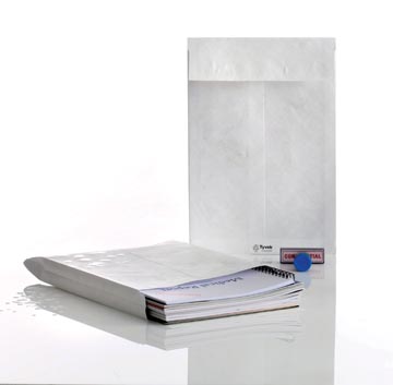 D.20 zakomslagen met balg tyvek 250 x 353 x 38 strip wit